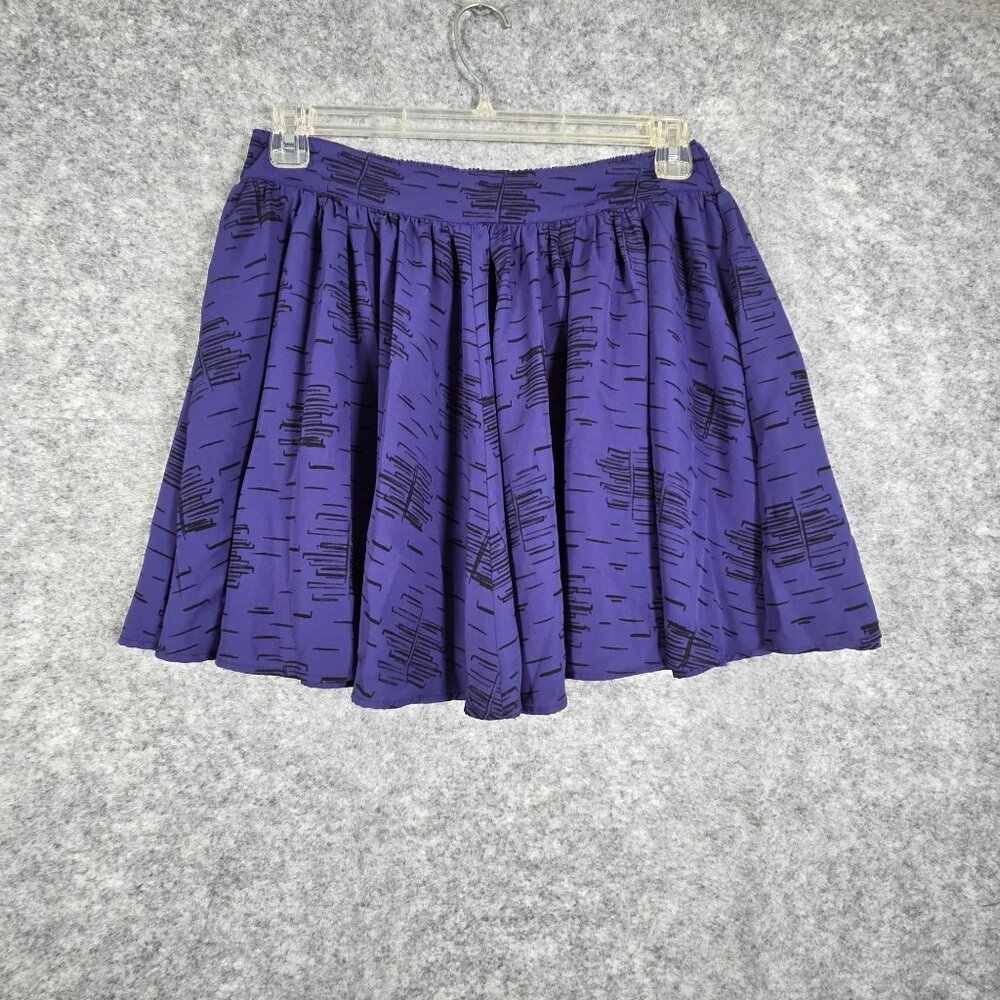 Fossil Women's Mini Skirt Purple and black Size M